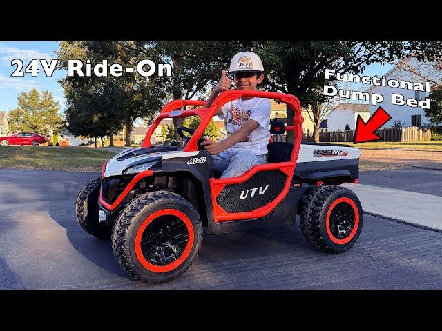 24V , 5 mph, 4x4 Ride-on UTV  for Kids! Anpabo Power wheels