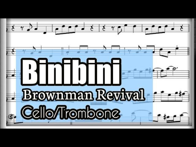 Binibini Cello Trombone Sheet Music Backing Track Play Along Partitura