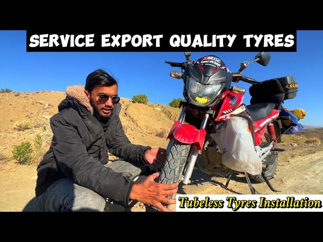 Service Export Quality Tyres Installation in Honda CB150f | Service Tyres | Service Tubeless Tyres