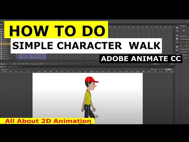 How to do Simple walk cycle Animation  Animate CC