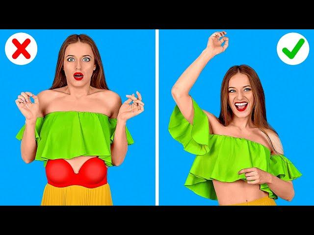 CLOTHING HACKS TO UPGRADE YOUR WARDROBE || Clever DIY Clothes Fixes And Folding Ideas by 123 GO!