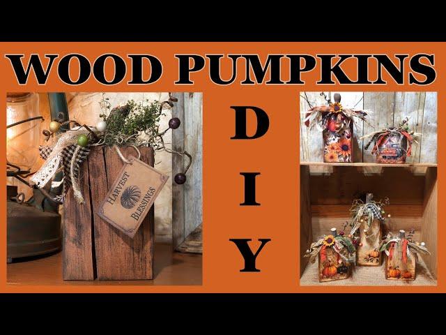 4x4 AND 2X4 WOOD PUMPKIN DIY / EASY FALL CRAFT