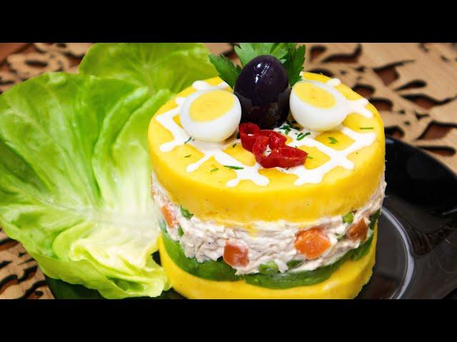 Causa Limeña de Pollo RECETA PERUANA | Sazón y Corazón