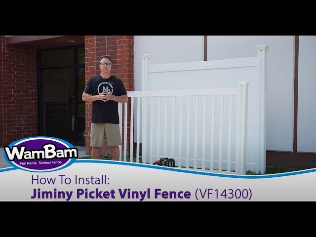 Way Easier!  How to Install a Beautiful Picket Fence - WamBam Fence - 4 ft tall Vinyl Picket Fence