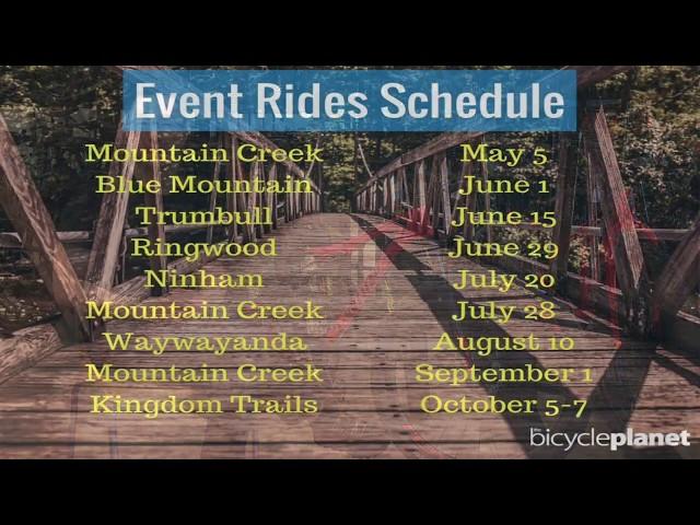 2018 Mountain Bike Ride Events