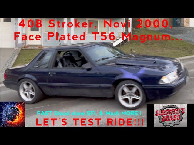 408 Stroker SBF with a Face Plated T56 Magnum From Liberty's Gears in a 1990 Foxbody! My FIRST RIDE!