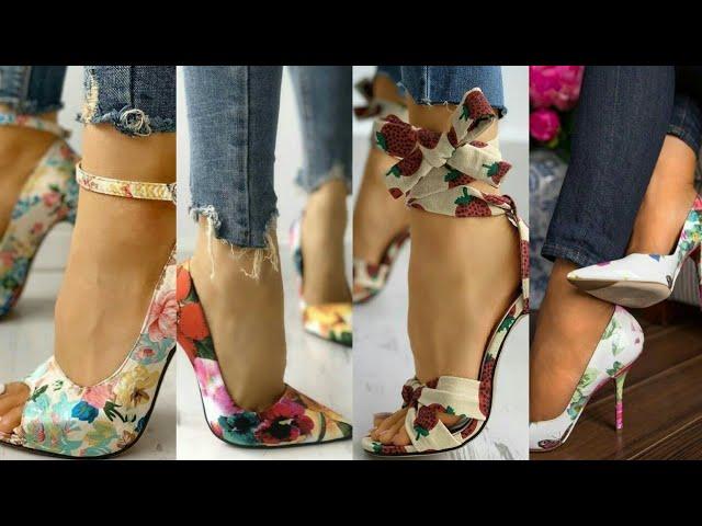 Floral Print Footwear Design #shorts