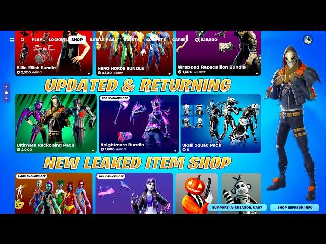 ALL New LEAKED & UPDATED Item Shop (Halloween Bundles, Fallen Heroes, Ultimate Pack, Skull Squad)