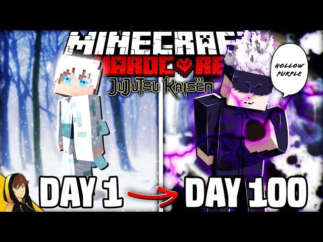 Surviving 100 DAYS in Minecraft HARDCORE as SATURO GOJO?!?...