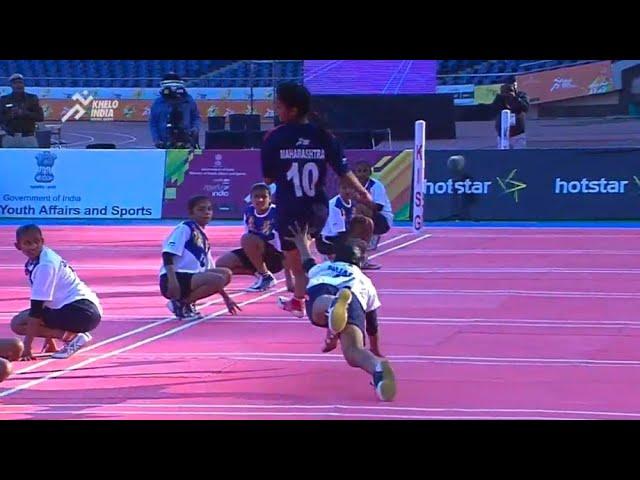 Maharashtra vs Gujarat Girl's Final Kho-Kho Match Full Highlights | Khelo India School Games