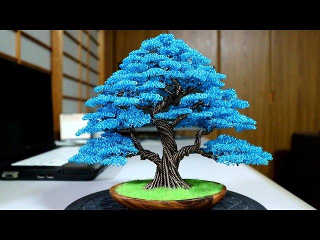 Making Bonsai Wire Trees, Blue Color