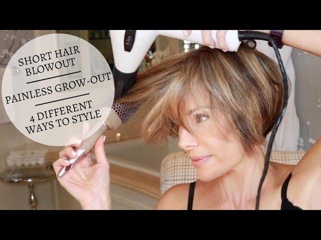 Short Hair Blowout / Painless Grow-Out / 4 Different Ways To Style | Dominique Sachse