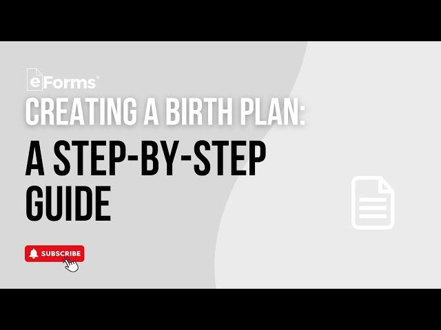 Creating a Birth Plan | Step-by-Step Guide