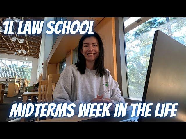 1L LAW SCHOOL EXAM WEEK! midterms, grocery, new coffee machine, career fair!