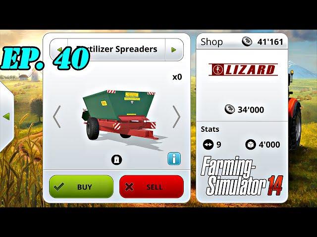 FS 14. Timelapse # 40. Fertilizer spreading. Corn sowing. Wheat harvest. Collecting grass.