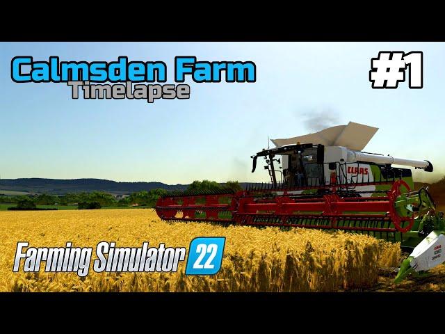 Farming the British way - Harvesting first fields | Calmsden Farm Episode #1 | Farming Simulator 22