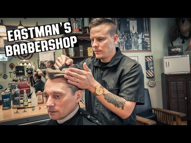 Haircut & Hair Styling | Vintage Western Americana Style At Eastman’s Barbershop | Riverton Utah