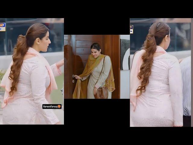 pakistani actress hot back || hareem farooq hot back in bismil drama || #hareemfarooq