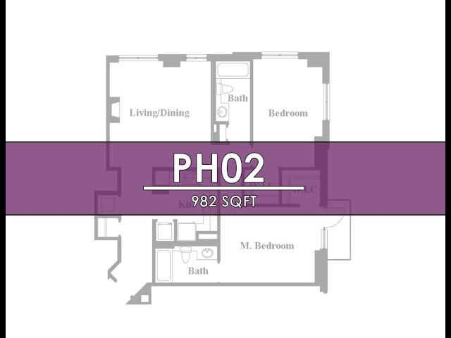 Apartment PH02 (982 SqFt)