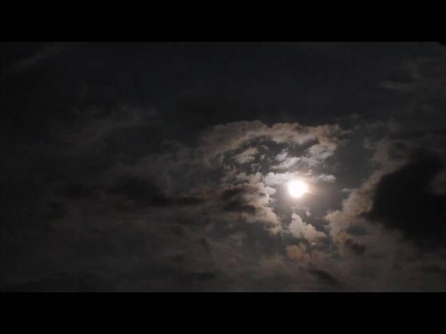 Full Moon Lunar Light Night Clouds Time Lapse HD 720p