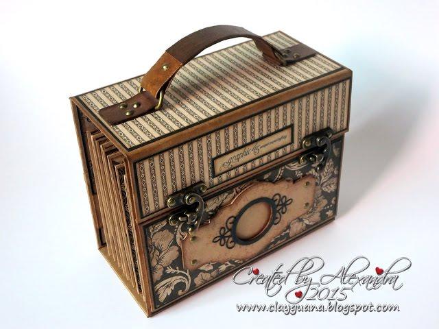 Graphic 45 Craft Reflections Suitcase Vintage Style Mini Album