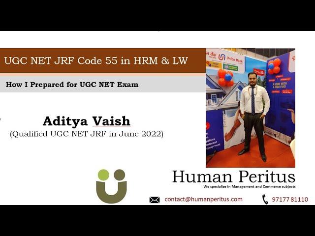 Aditya Vaish - UGC NET/JRF in HR - Toppers talk with Human Peritus