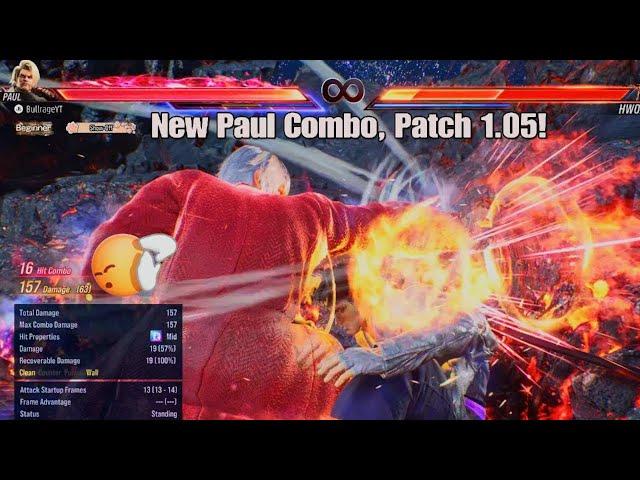 TEKKEN 8 Paul New Patch 1.05 , New Combo, Fair Damage..