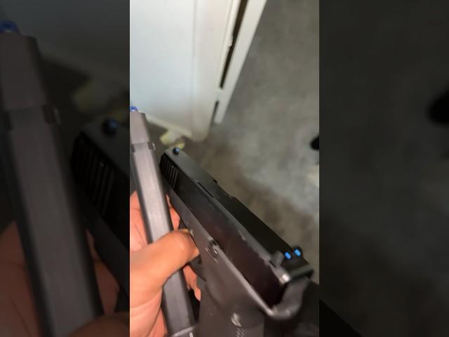 Glock 19 iron sight’s upgraded (subscribe to my channel) #firearm #glock19 #memes #9mm #pistol
