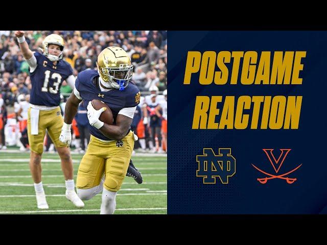 Notre Dame football vs. Virginia Cavaliers postgame reaction show | Irish win 35-14