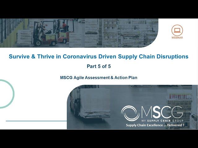 MSCG Supply Chain Disruptions Webinar Part 5/5 MSCG Agile Assessment & Action Plan