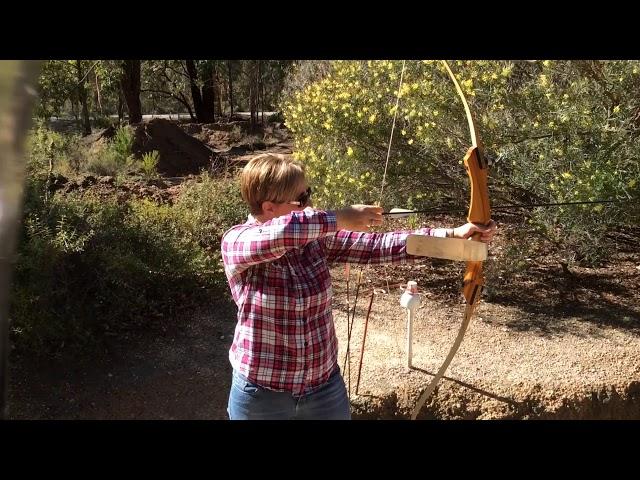 Leanne at Hoddywell archery park