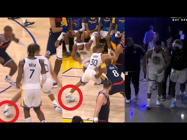 Stephen Curry injures same ankle twice and limps to locker room vs Clippers