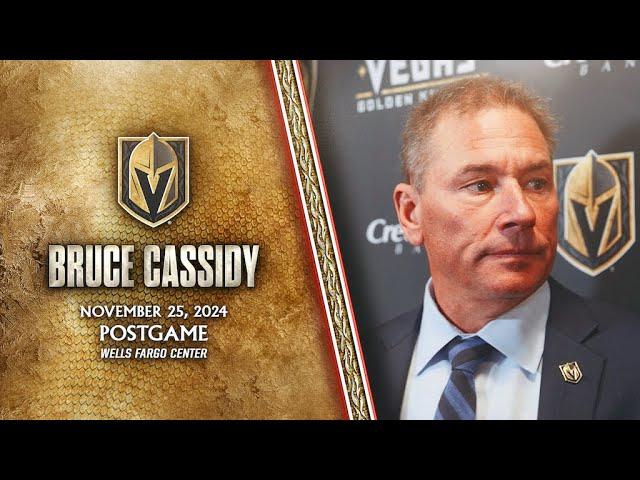 Bruce Cassidy Postgame 11/25: The Guys Are Finding Ways To Get It Done