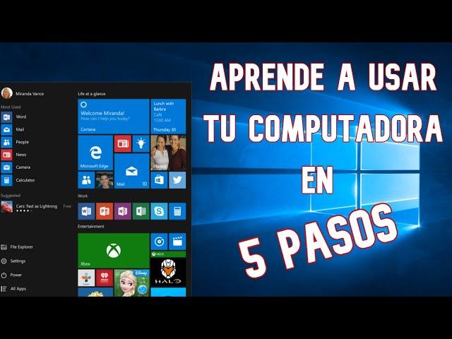APRENDE A USAR TU COMPUTADORA EN 5 PASOS  | Curso de computación GRATIS desde Cero|