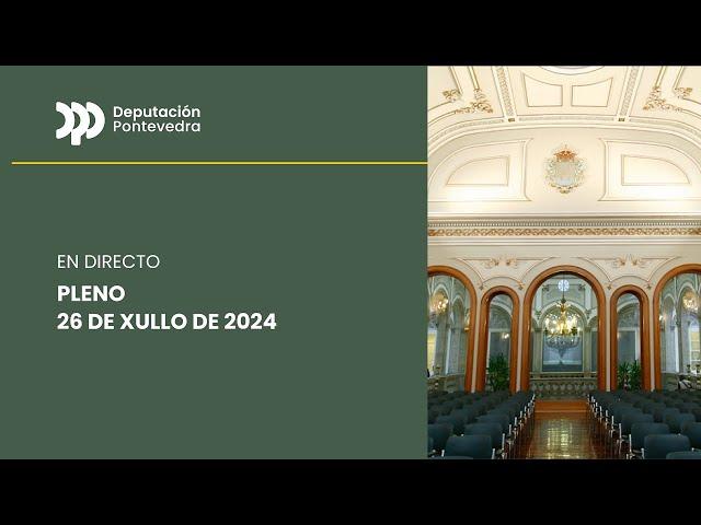  Pleno ordinario do 26 de xullo de 2024