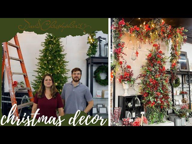 Christmas Garland, Tree, and Matching Arrangement by David Christopher's: Store Display (2022)