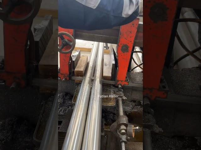 Cutting Seamless Steel Rolls. #futianroller #cutting #steelroller #rollermanufacturer