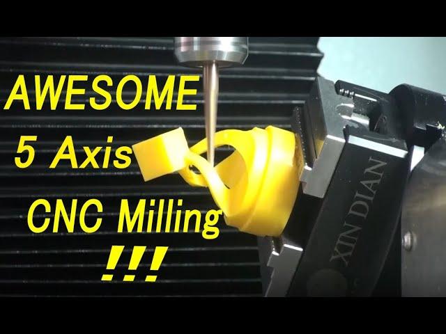 World smallest 5 axis cnc machining center exhibits awesome five axis linkage performance