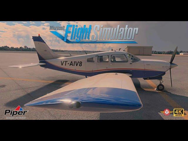 microsoft flight simulator 2020 4K! Bhubaneswar to Visakhapatnam! Piper PA-28 #msfs 2024.#justflight