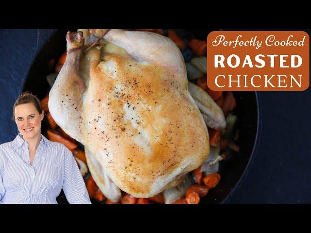 PERFECTLY COOKED ROASTED CHICKEN: How to prep and how to carve roast chicken step by step!