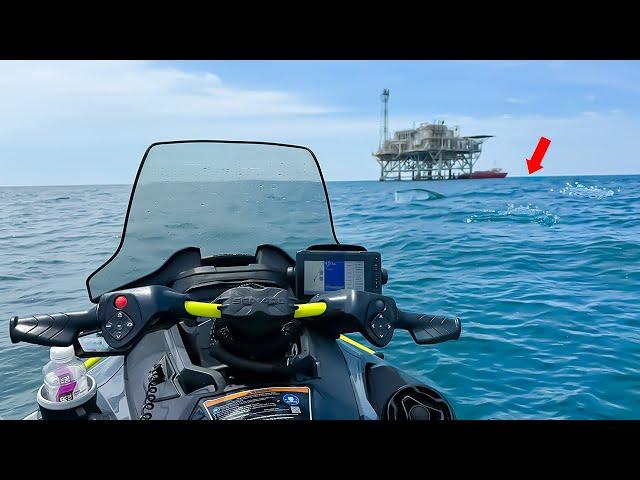 I Took My FISHING JET SKI 3 Miles Offshore and These Fish were EXPLODING Out of the Water!!