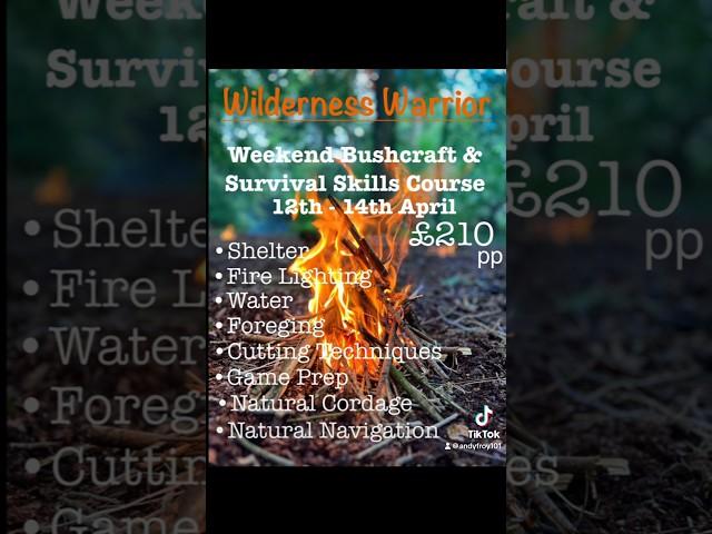 First Course of the year! #southdowns #winchester 12th-14th April #bushcraft #camping #survival