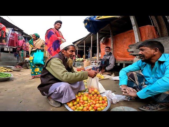 শীতকালে চরের গ্রামের বাজারের দৃশ্য। Rural Market। Bangladesh Village Market in Winter। BD Shomachar