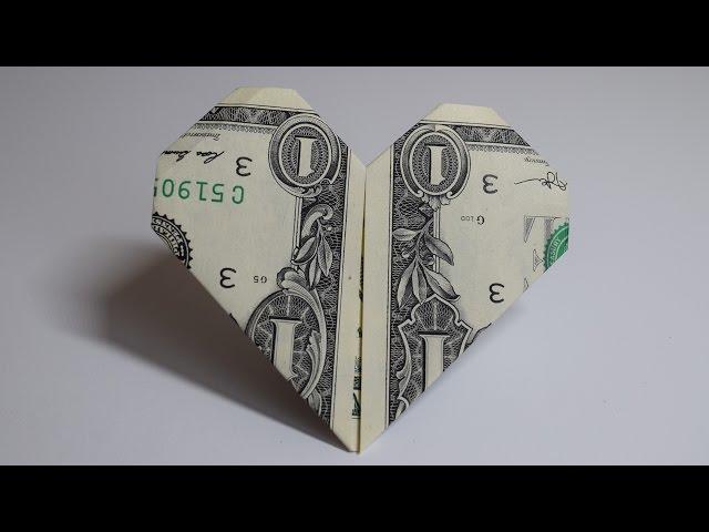 Dollar Origami: Heart | 1 Dollar | Easy tutorials and how to's for everyone #Urbanskills