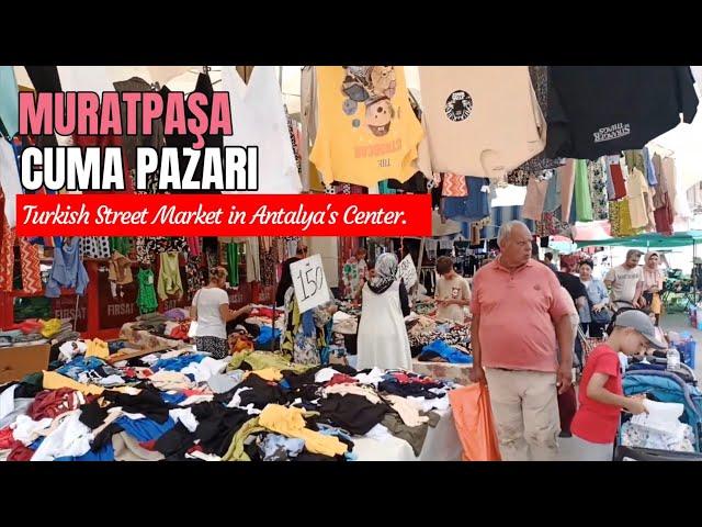 Muratpaşa Elbise Pazarı Güncel Fiyatları | Turkish Street Market in Antalya's Center Vlog  2024 4k