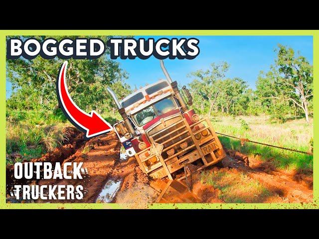 BOGGED! Trucks Get Stranded in Remote Deserts | Outback Truckers - Full Episode Marathon