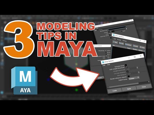 3D MODELING TIPS IN MAYA - (Episode 01)