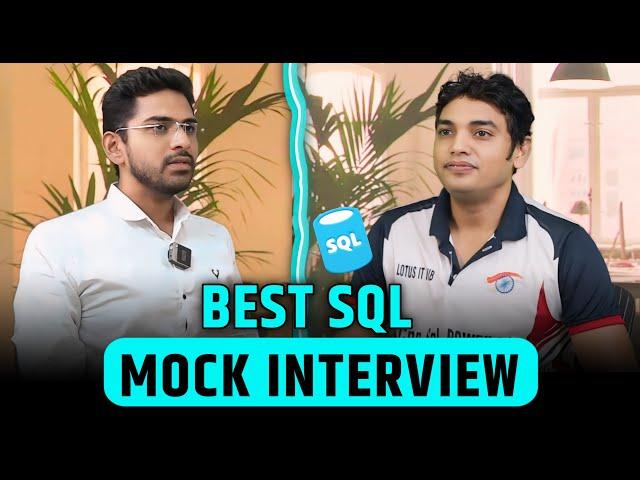 Fresher Mock Interview SQL | Technical Round | SQL Interview for Fresher | HR Interview