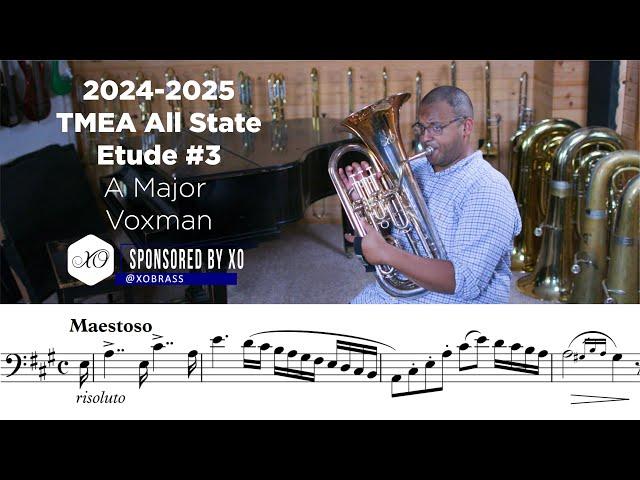 2024-2025 TMEA Euphonium Etude #3 Maestoso A Major Page 42 [SPONSORED BY XO]