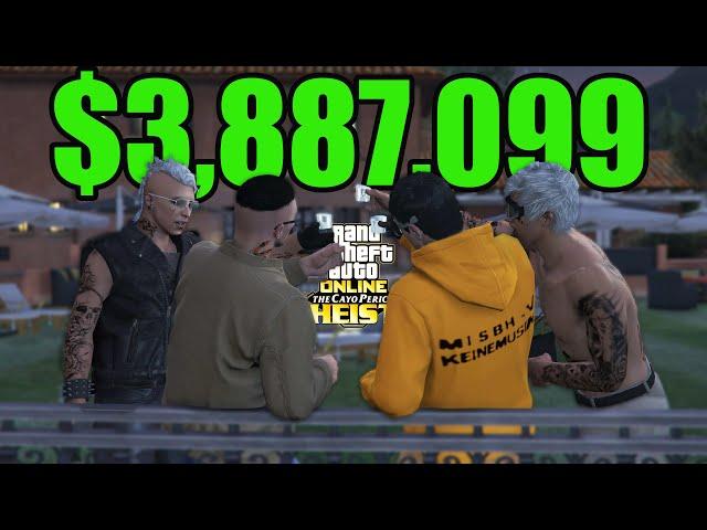 GTA Online Cayo Perico Heist- 4 Player Stealth Approach Hard Mode Elite $3,887,099